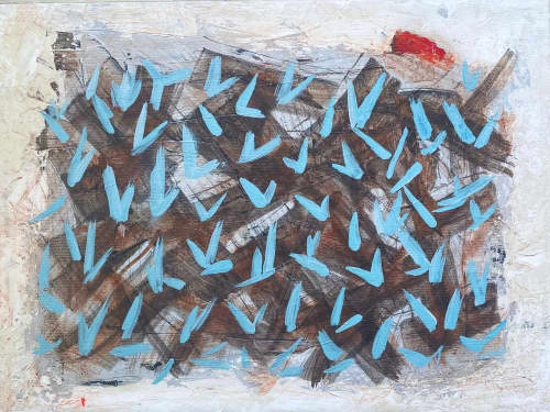 morning flight | Oil And Acrylic Painting in Paintings by Jill Laine Art + Designs. Item composed of canvas & synthetic