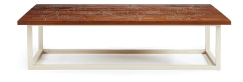 Nail Inlay Coffee Table No. 48 | Tables by Peter Sandback. Item composed of wood in contemporary or modern style