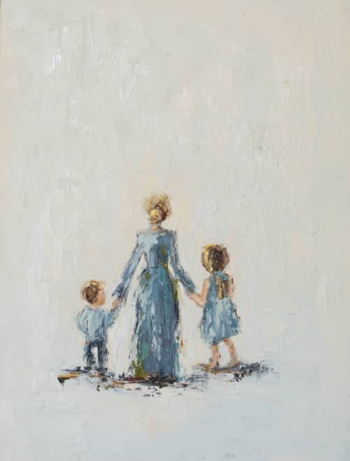 Take My Hand | Oil And Acrylic Painting in Paintings by Jessica Whitley Studio. Item composed of linen