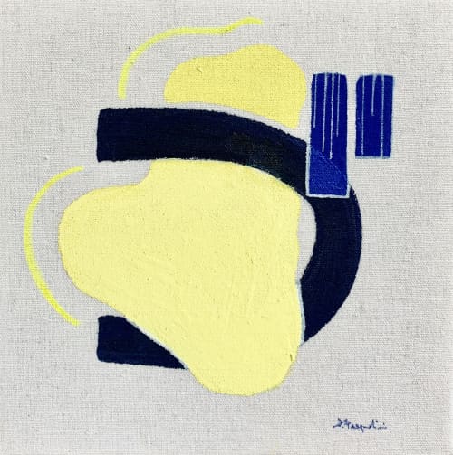 EVOLVING LANGUAGE #18 | Oil And Acrylic Painting in Paintings by DANIELA PASQUALINI. Item composed of synthetic