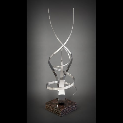 Stainless Steel sculpture | Sculptures by KineticSteel. Item composed of steel in contemporary style