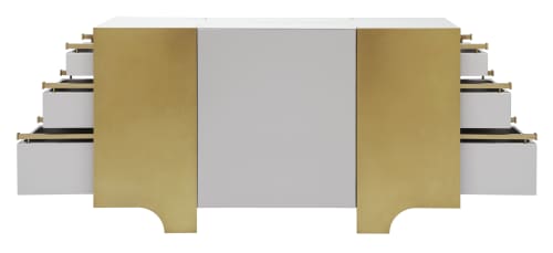 Damson Credenza | Storage by Douglas Design Studio. Item composed of wood and bronze