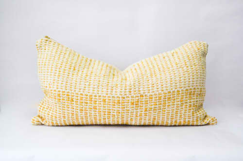 Pitaya Yellow Lumbar Pillow Case by Zuahaza by Tatiana Wescover