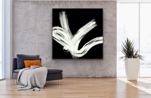 Pitch | Oil And Acrylic Painting in Paintings by Brooke Rowlands. Item made of canvas with synthetic