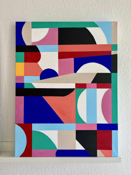 Kaleidescope - original acrylic painting | Oil And Acrylic Painting in Paintings by Jilli Darling. Item made of wood & canvas compatible with mid century modern and contemporary style