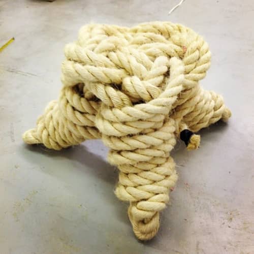 Rope Stool | Chairs by McKenzie Gibson | McKenzie Gibson Studios in Warren. Item composed of fiber