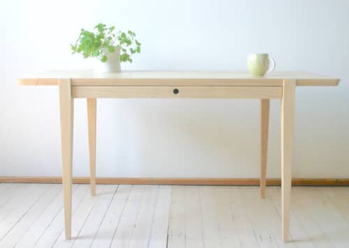 Oslo Writing Desk in American Ash | Tables by Studio Moe. Item composed of wood