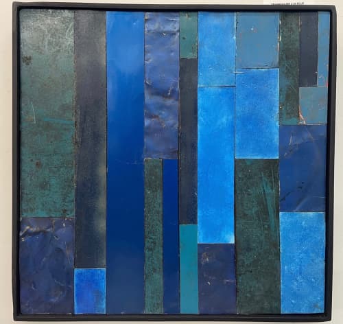 Transfigure #24 BLUE (wall hanging) | Wall Sculpture in Wall Hangings by GREG MUELLER. Item composed of metal