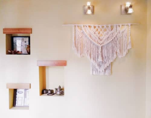 Cream Bohemian Wall Hanging | Macrame Wall Hanging in Wall Hangings by Q Wollock. Item composed of cotton