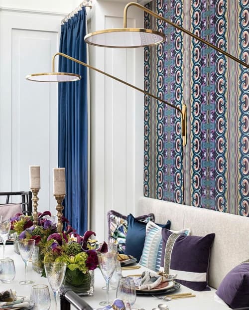 margherita wallpaper | Wall Treatments by Amanda M Moody. Item composed of fabric and paper in mid century modern or contemporary style