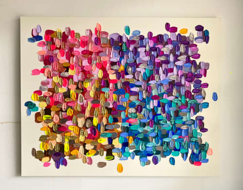 Glitter my heart out | Mixed Media in Paintings by Shiri Phillips Designs. Item made of canvas works with boho & contemporary style