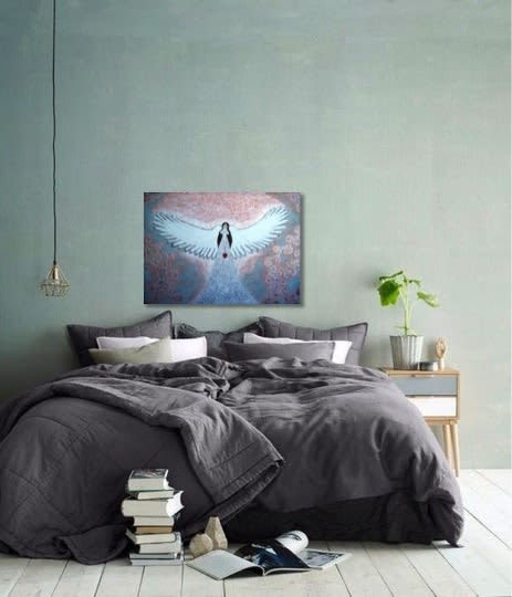 Angel Elerial | Oil And Acrylic Painting in Paintings by Elena Parau