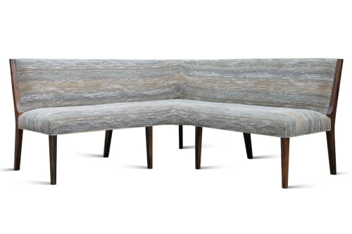 Contemporary Custom Made Carina Dining Booth by Costantini | Couch in Couches & Sofas by Costantini Design. Item composed of wood & leather