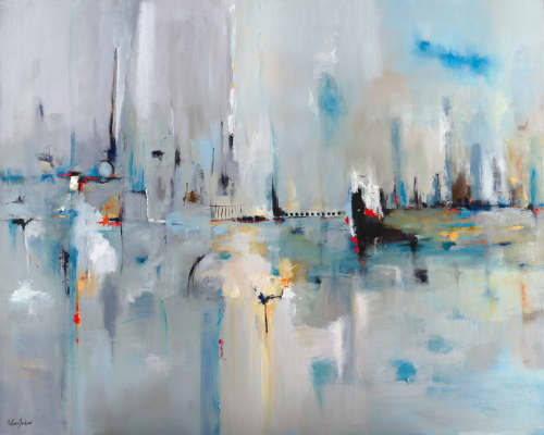 Private Residence | Oil And Acrylic Painting in Paintings by Victoria Jackson | Private Residence, Atlanta in Atlanta. Item composed of canvas