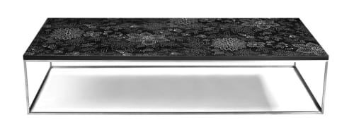Nail Inlay Coffee Table No. 14 | Tables by Peter Sandback. Item made of wood with steel works with contemporary & modern style