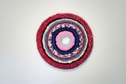 Galaxy 44 | Tapestry in Wall Hangings by Yunan Ma Fiber Art. Item made of wool with copper