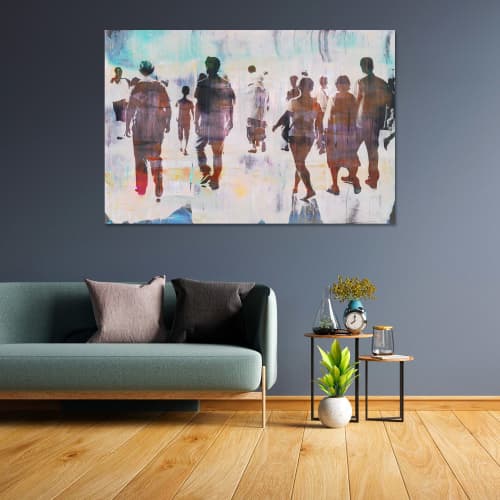 Singapore Blur VII | Prints by Sven Pfrommer. Item made of canvas works with urban style