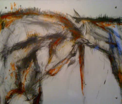 "Mare and Foal" | Oil And Acrylic Painting in Paintings by Bonnie Beauchamp Cooke. Item made of paper & synthetic