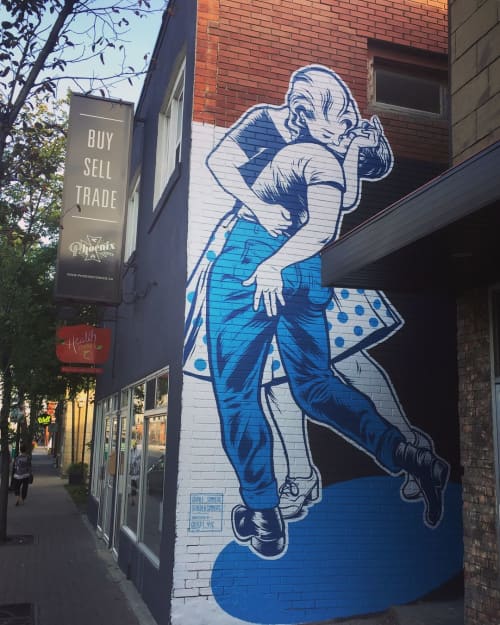 The Kiss by Derek Simmers at Dept., Calgary Wescover Murals
