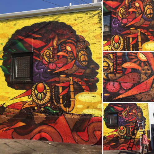 Mural by Visualgoodies at Hemingway Building, Kansas City Wescover Murals