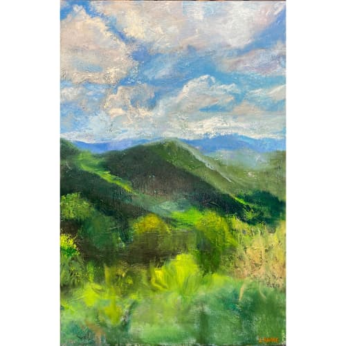 Higher Places | Oil And Acrylic Painting in Paintings by Julia Lawing Fine Art. Item made of canvas & synthetic