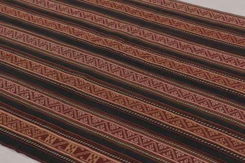 Vintage Persian Kilim, Vertical Stripes with Nomadic | Area Rug in Rugs by Rug and Kilim