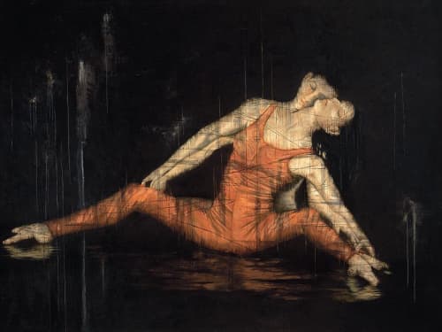 Erica Hopper "Un" | Oil And Acrylic Painting in Paintings by YJ Contemporary Fine Art | YJ Contemporary Fine Art in East Greenwich. Item composed of canvas