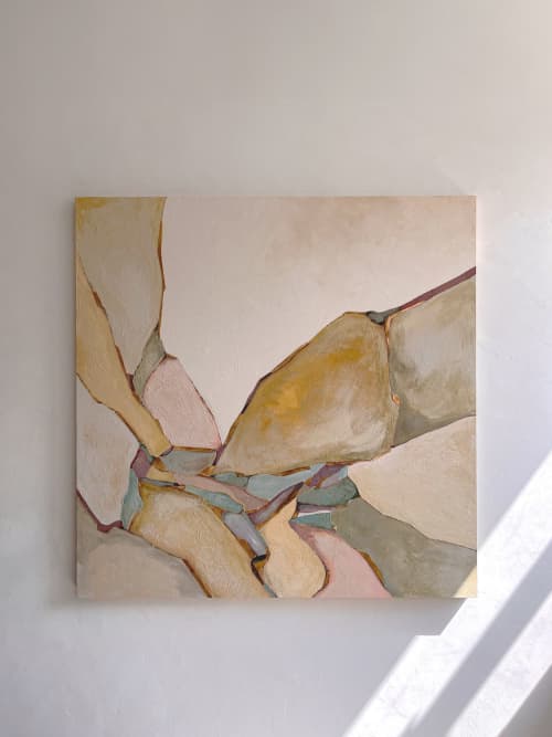 Fragments - Pastels | Paneling in Wall Treatments by Elsa Jeandedieu Studio. Item made of copper & concrete compatible with boho and minimalism style