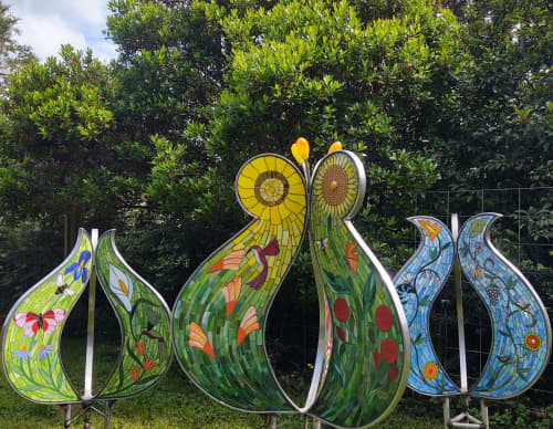 Fleuressence | Public Mosaics by JK Mosaic, LLC. Item made of glass
