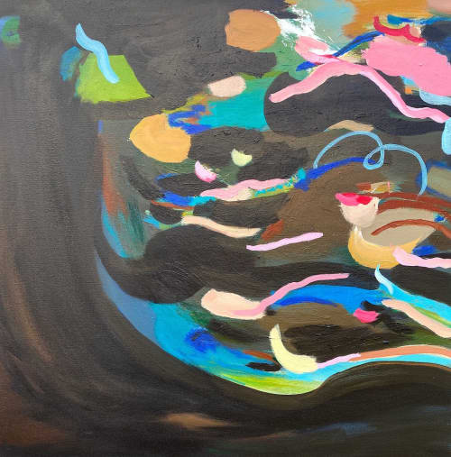 Dirty Spelling Bees | Oil And Acrylic Painting in Paintings by Susan Skelley. Item in boho or contemporary style