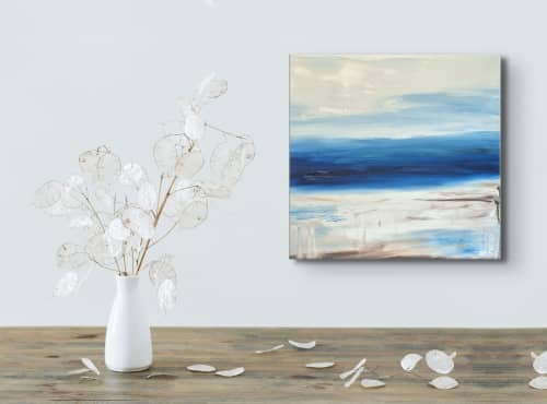 16x16 | Coastal Series | Oil on Canvas | Oil And Acrylic Painting in Paintings by Studio M.E.. Item composed of canvas compatible with contemporary and coastal style