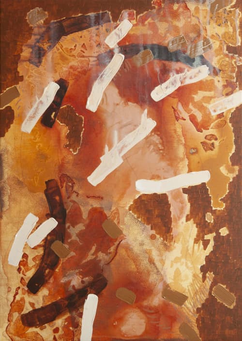 Clay and Flame | Oil And Acrylic Painting in Paintings by PUGMATIK. Item made of canvas works with contemporary & country & farmhouse style