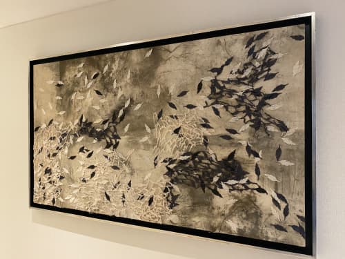 Black Winds | Mixed Media in Paintings by Vero Gonzalez Ugarte. Item made of canvas & paper compatible with contemporary style