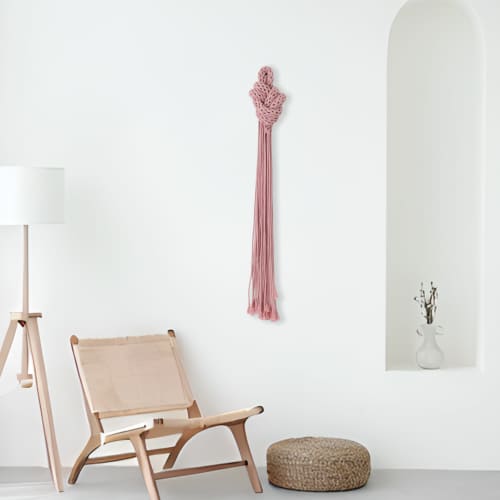 Converge | Wall Sculpture in Wall Hangings by YASHI DESIGNS. Item composed of cotton in minimalism or contemporary style