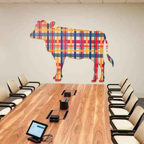 "Tartan" | Wall Sculpture in Wall Hangings by ANTLRE - Hannah Sitzer | Google RWC SEA6 in Redwood City. Item made of wood