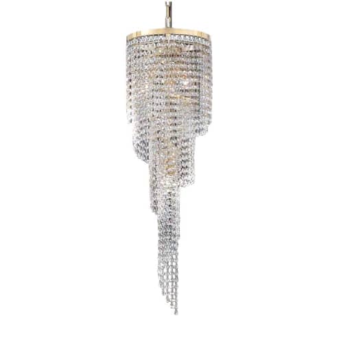 AM6145B SPARKLING SPIRAL | Chandeliers by alanmizrahilighting | New York in New York. Item composed of steel and glass