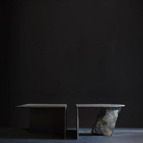 Missisquoi 01 Coffee Table | Tables by Simon Johns | Simon Johns Inc. in Bolton-Est. Item composed of wood and stone