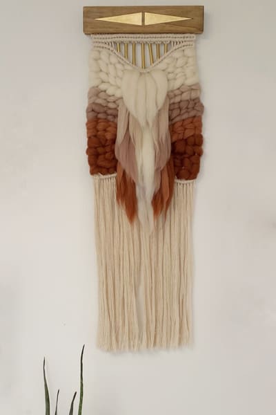The Amos | Macrame Wall Hanging in Wall Hangings by Timber and Torch. Item made of cotton with brass