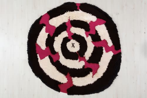 Teenage Mound Pelts - Trenton Doyle Hancock | Area Rug in Rugs by Odabashian (official) | Hales Gallery in London. Item composed of wool & fiber