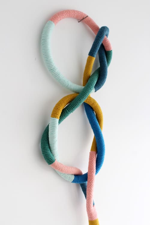 knot wall art, rope sculpture, wall hanging | Wall Sculpture in Wall Hangings by Freefille. Item composed of cotton compatible with minimalism and contemporary style