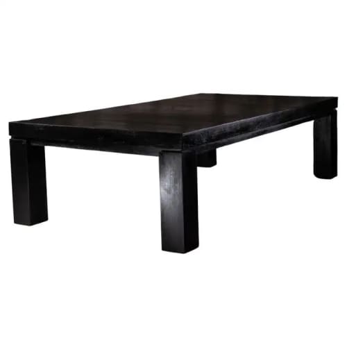 Outdoor Black Teak Dining / Ping Pong Table | Dining Table in Tables by Aeterna Furniture