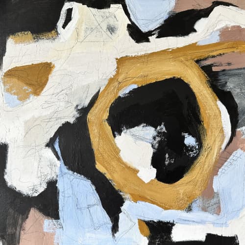 Pearl II | Oil And Acrylic Painting in Paintings by Lizzie DiSilvestro. Item composed of canvas and synthetic in contemporary or japandi style