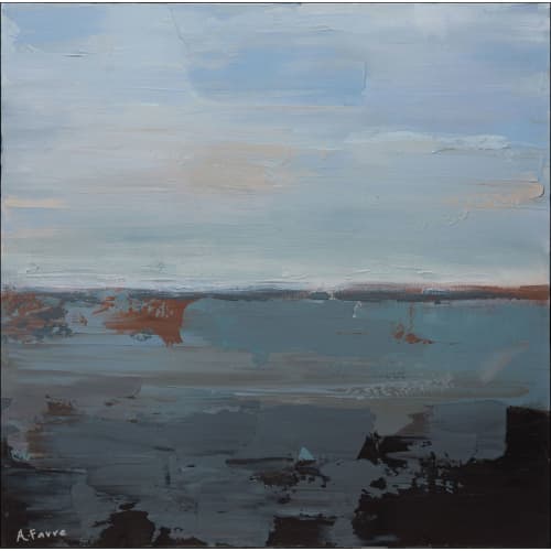 New Horizon 2 | Oil And Acrylic Painting in Paintings by Lawrence & Scott. Item composed of canvas