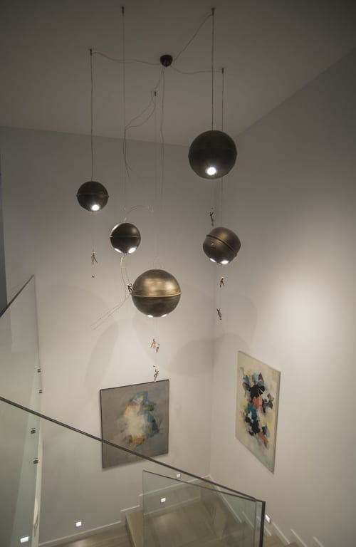 Planet Jupiter | Pendants by Fragiskos Bitros. Item made of metal works with modern style