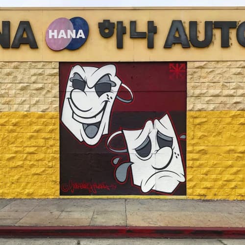 Wall Mural by Sébastien Walker at Hana Auto Service, Los Angeles