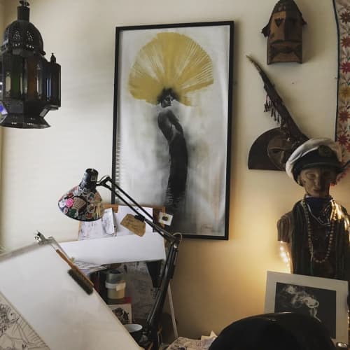 Delilah Charcoal | Prints by Rosie Emerson. Item composed of paper