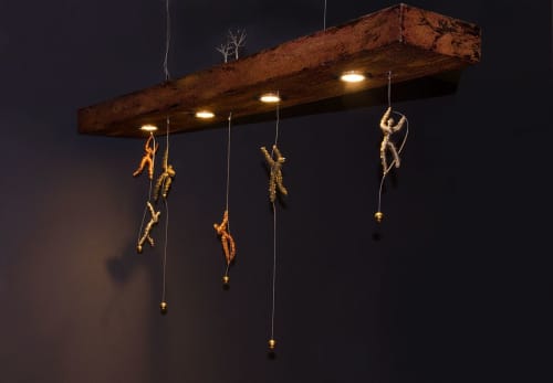 Acrobats | Pendants by F+M FOS - Anna Maria Fragiskos Bitros | Amadeus in Ioannina. Item made of copper compatible with modern style
