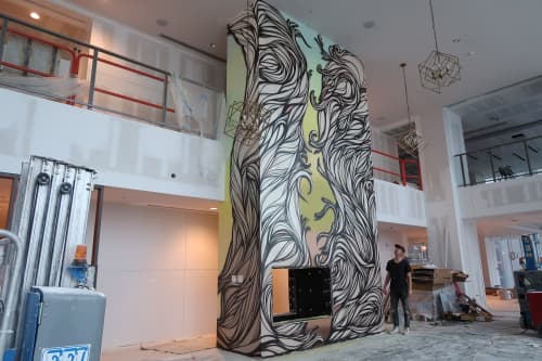 505 Tower mural | Murals by Nathan Brown | 505 Tower in Nashville. Item composed of synthetic