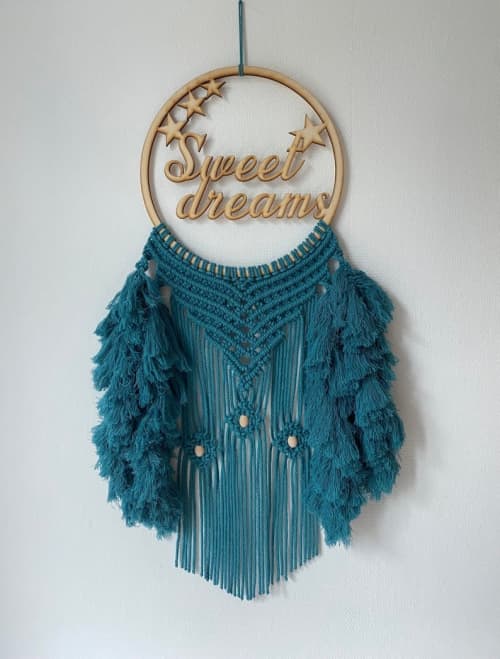 Handmade Macrame Dream Catcher | Macrame Wall Hanging in Wall Hangings by Got A Knot. Item made of fiber