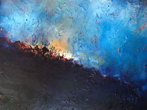 Spark | Oil And Acrylic Painting in Paintings by Nilou Farzam | San Francisco Women Artists Gallery in San Francisco. Item composed of canvas in contemporary style